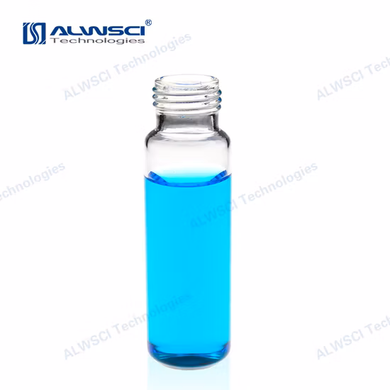 Alwsci ND18 HPLC ねじ口付き琥珀色ガラスバイアル 10 ml
